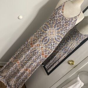 CYNTHIA ROWLEY FOR SAKS MAXI DRESS W/BUILT IN BRA RACERBACK STYLE WITH CUT OUT